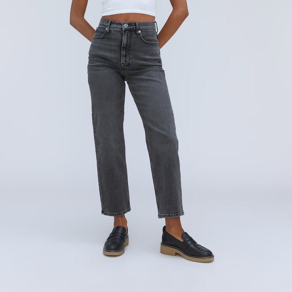 Everlane Women's Straight Leg Jeans - Dark Gray